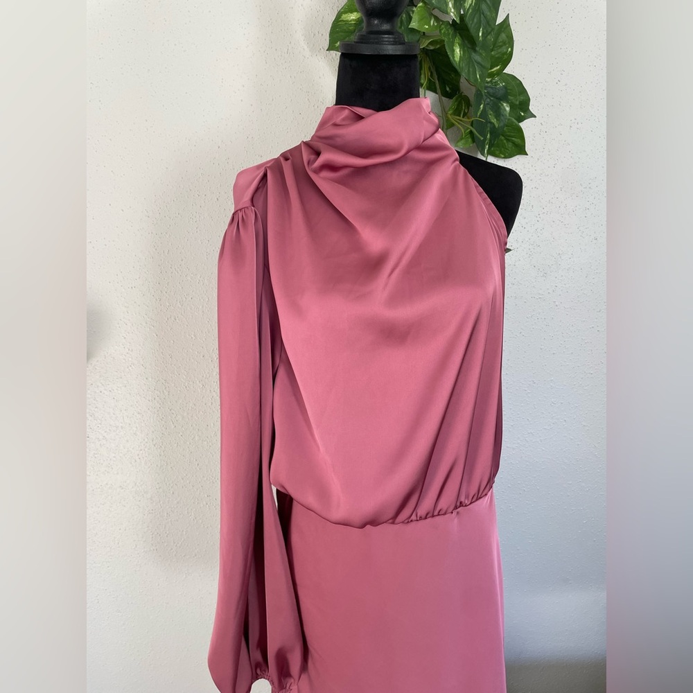 KOU NAI Elegant Long Sleeve Mauve Dress size XL